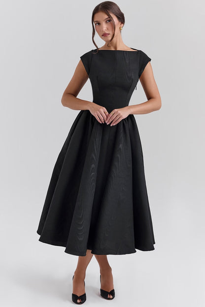 Vestido Midi con Cintura Definida para Mujer | Ideal para Eventos Formales