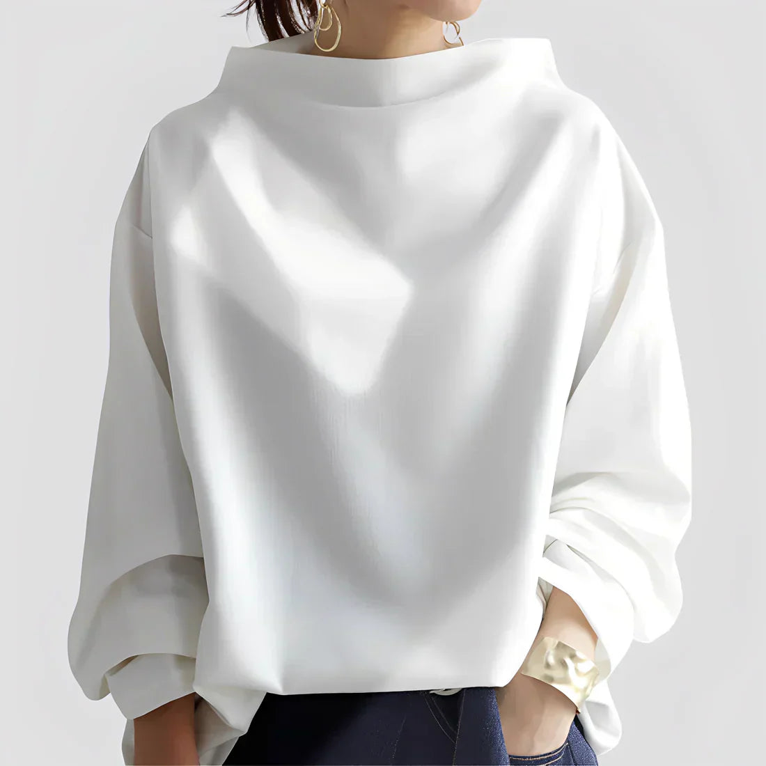 Suéter De Cuello Alto De Corte Ajustado Para Mujer | Ideal Para Otoño E Invierno