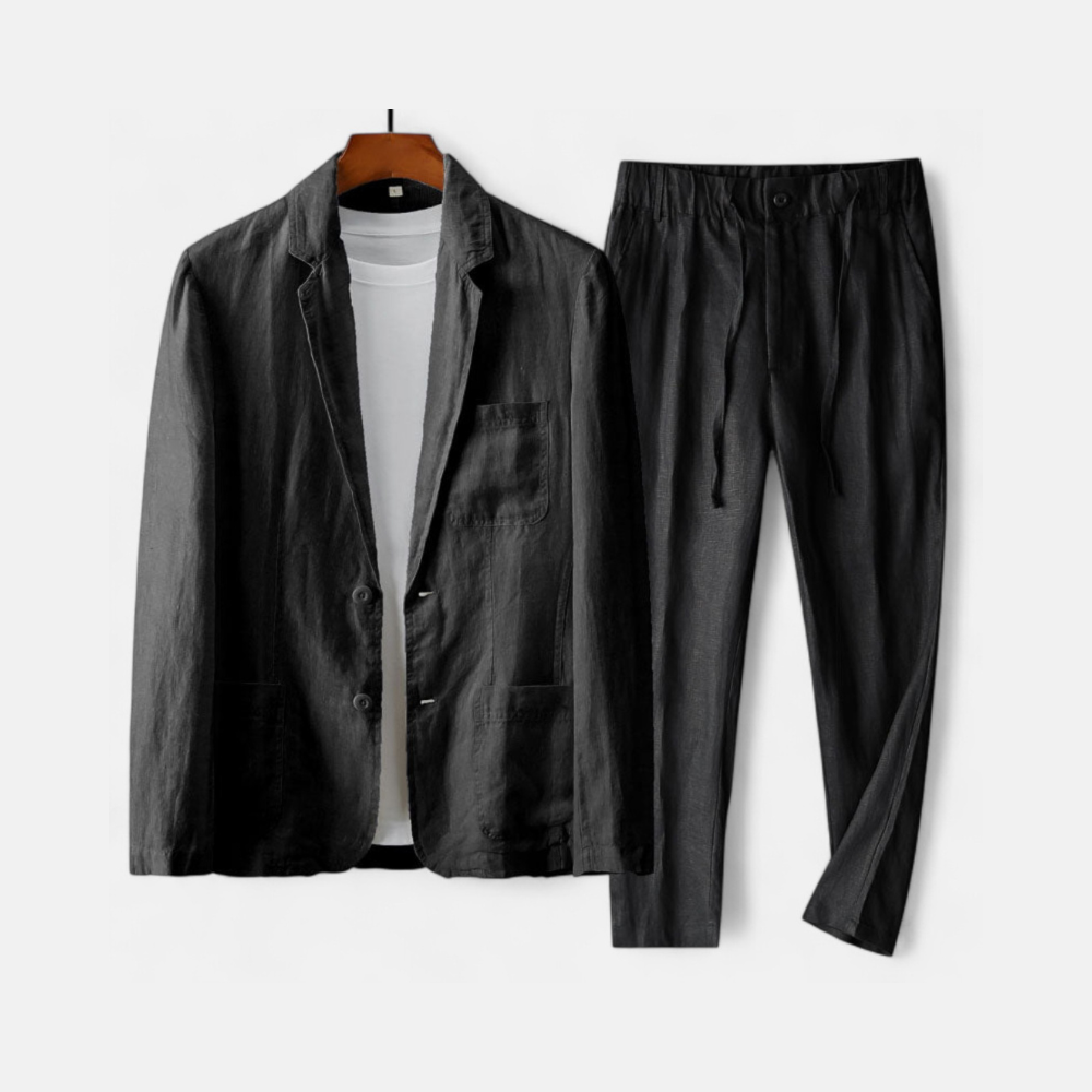 Traje Dos Piezas Ligero Para Hombre Con Chaqueta Y Pantalón | Ideal Para Uso Diario