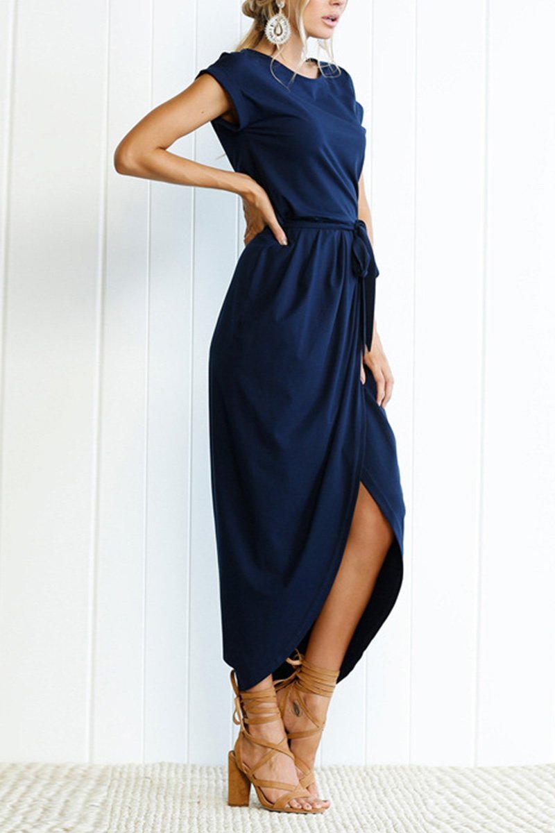 Vestido Midi Cruzado Con Cinturón Para Mujer | Ideal Para Uso Diario Y Diferentes Ocasiones