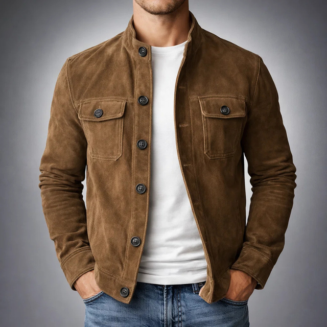 Chaqueta Con Cierre De Botones Y Bolsillos Con Solapa Para Hombre | Ideal Para Uso Diario