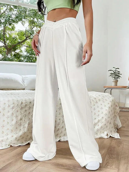 Pantalón Ancho con Cintura Elástica para Mujer | Ideal para Uso Diario y Desplazamientos
