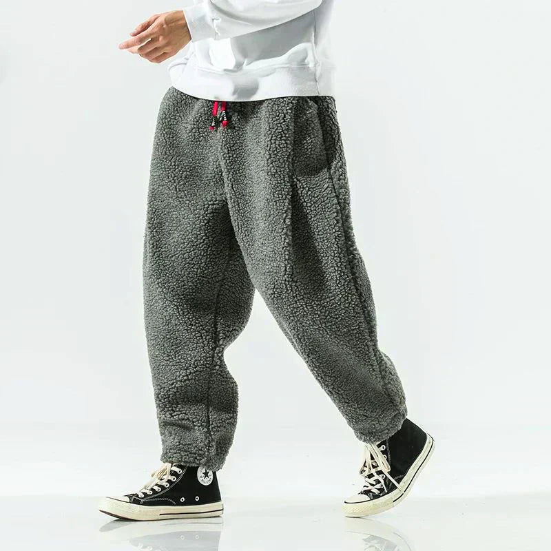Pantalón Casual de Corte Amplio con Cintura Elástica y Cordón para Hombre | Ideal para Uso Diario