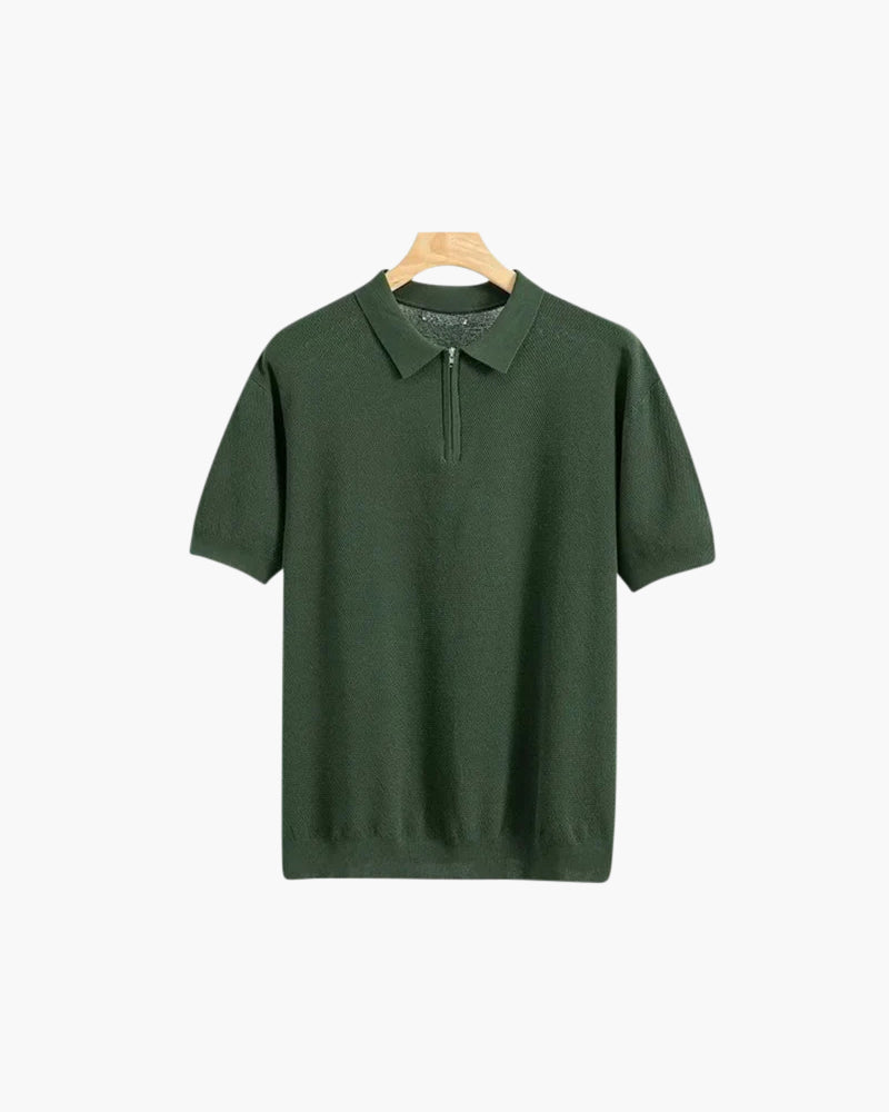 Polo de Manga Corta con Cierre de Cremallera para Hombres | Ideal para Clima Cálido