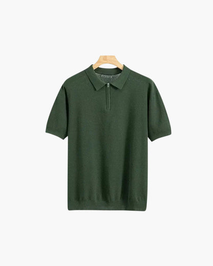 Polo de Manga Corta con Cierre de Cremallera para Hombres | Ideal para Clima Cálido