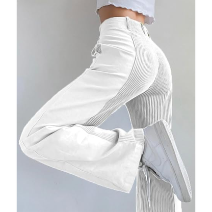 Pantalón De Talle Alto Con Pierna Ancha Para Mujer | Ideal Para Oficina O Uso Diario