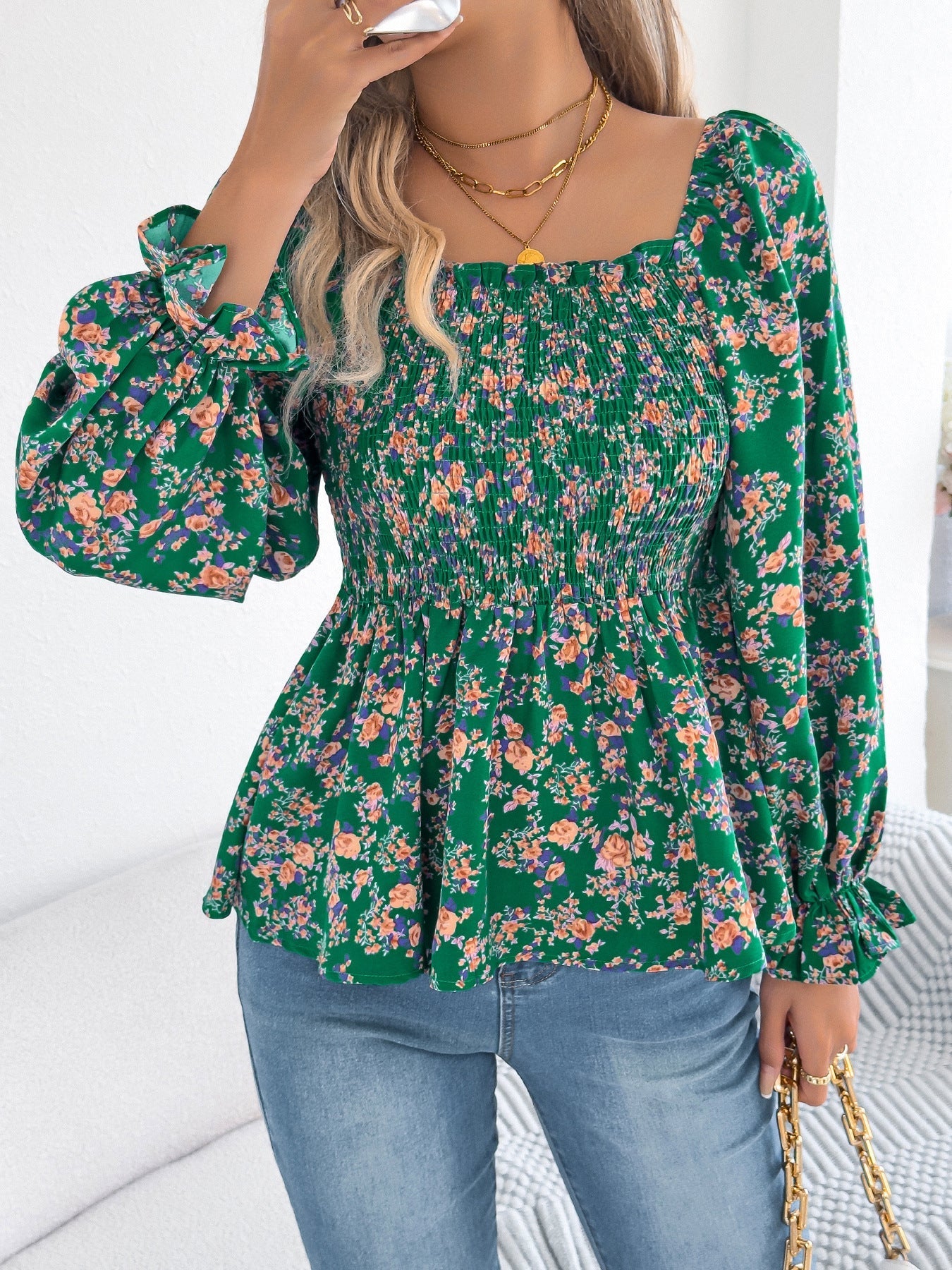 Top Con Escote Corazón y Detalles Florales Para Mujer | Ideal Para Uso Diario y Ocasiones Variadas