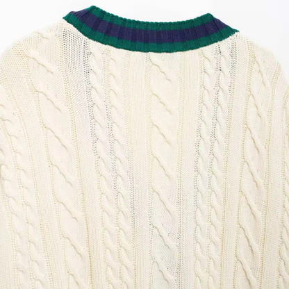 Jersey de Rayas Beige y Negro para Mujer con Mangas Largas | Ideal para Uso Diario