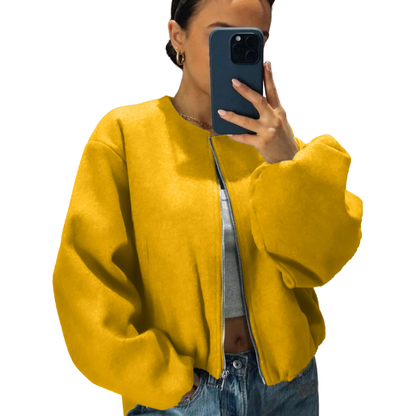 Chaqueta Bomber De Corte Relajado Para Mujer | Ideal Para Uso Diario Y Actividades Informales