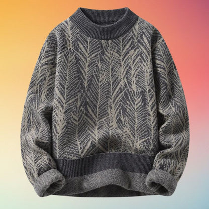 Jersey de Cuello Redondo con Motivo Tejido para Hombre | Ideal para Uso Diario y Semi-Formal