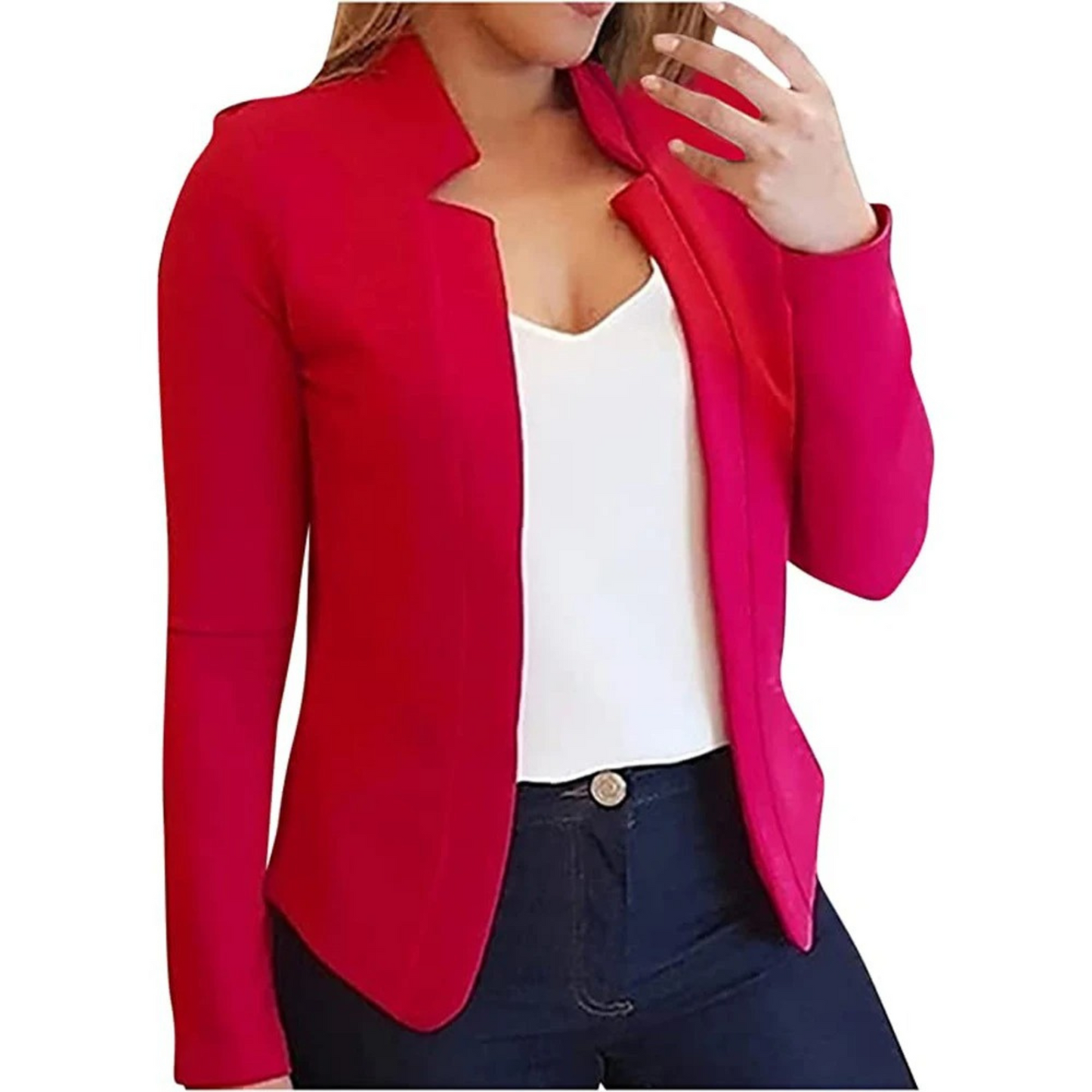 Blazer Corto con Corte Ajustado y Mangas Largas para Personas Adultas | Ideal para Uso Profesional e Informal