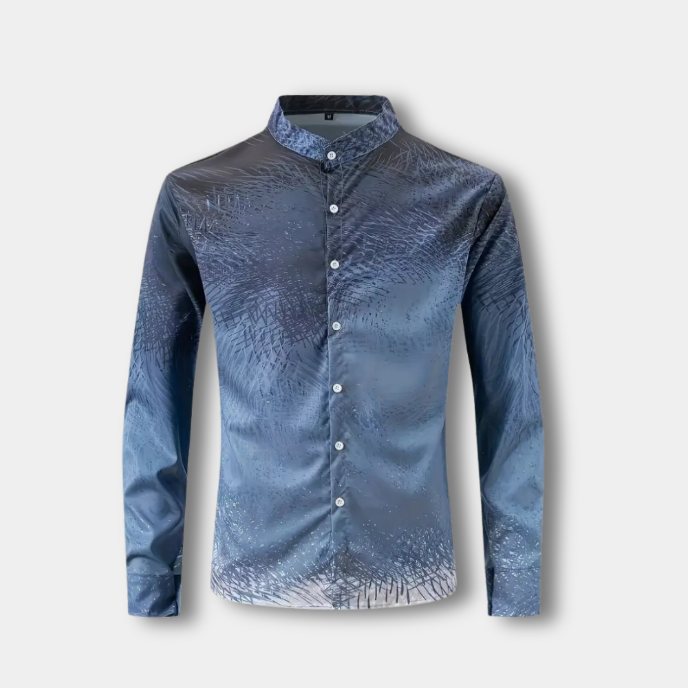 Polo con Cuello Mao y Estampado Frontal para Hombres | Ideal para Uso Diario