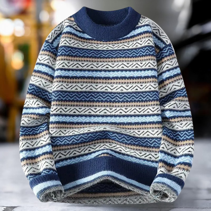 Jersey de Punto con Motivo Clásico para Hombre | Ideal para Uso Diario