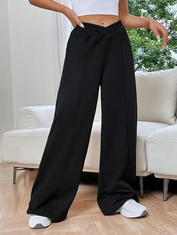 Pantalón Ancho con Cintura Elástica para Mujer | Ideal para Uso Diario y Desplazamientos