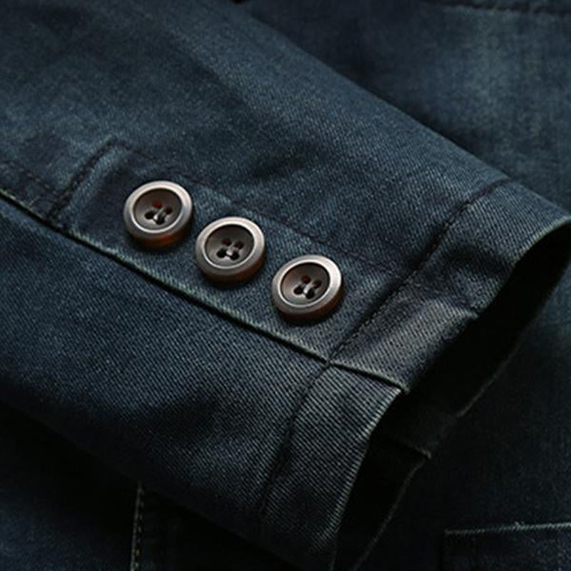 Blazer De Corte Ajustado Con Bolsillos Funcionales Para Adultos | Ideal Para Uso Diario