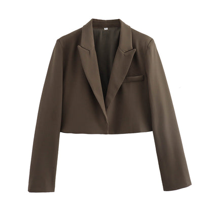 Blazer Corto con Corte Ajustado para Personas Adultas | Ideal para Uso Diario