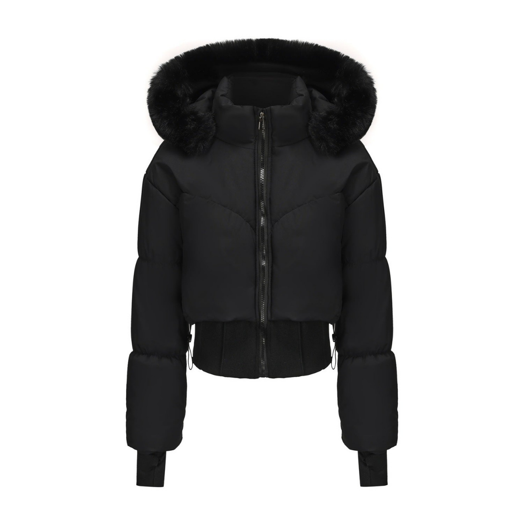 Chaqueta Corta con Cuello Alto para Mujer | Ideal para Uso Diario y Temporada Fría
