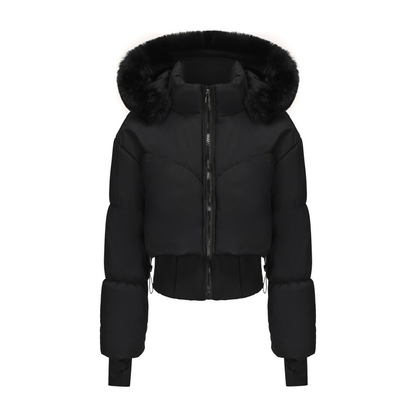 Chaqueta Corta con Cuello Alto para Mujer | Ideal para Uso Diario y Temporada Fría