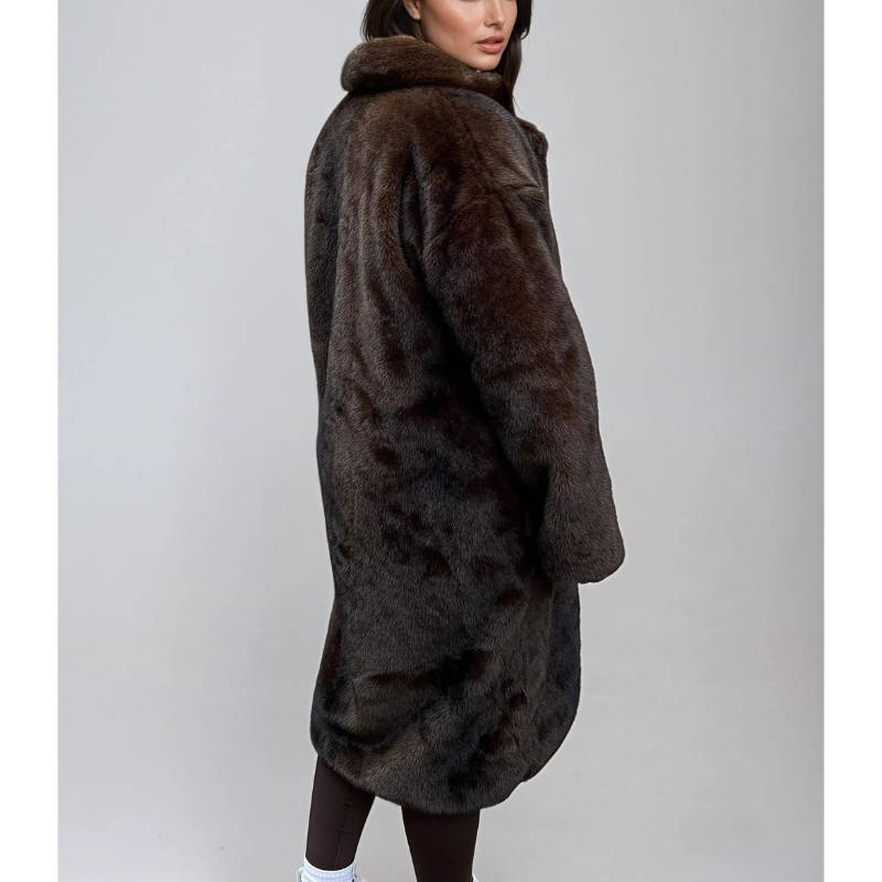 Chaqueta Larga De Corte Recto Para Mujer | Ideal Para Temporada Fría