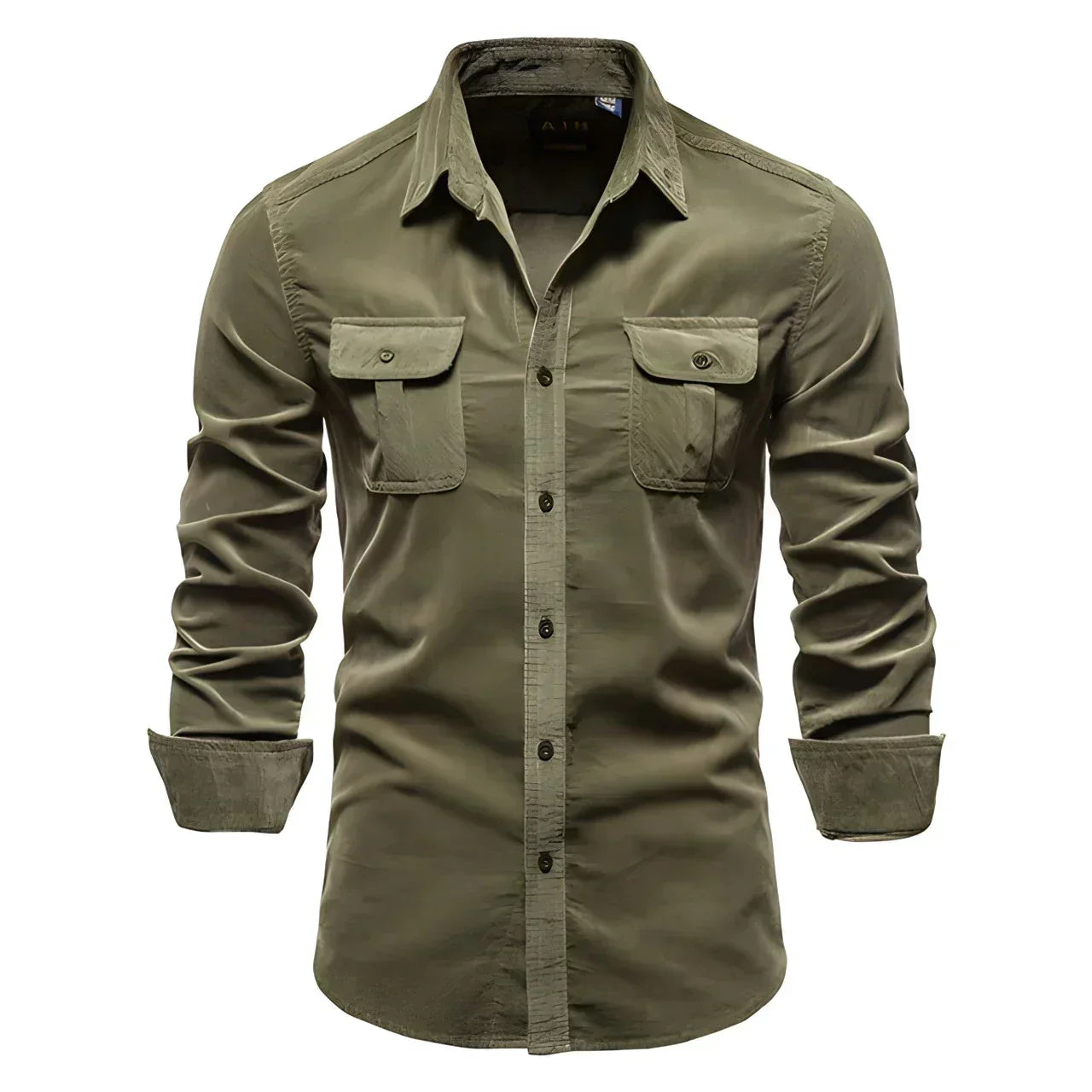 Camisa De Color Liso Con Corte Slim Fit Para Hombre | Ideal Para Uso Diario