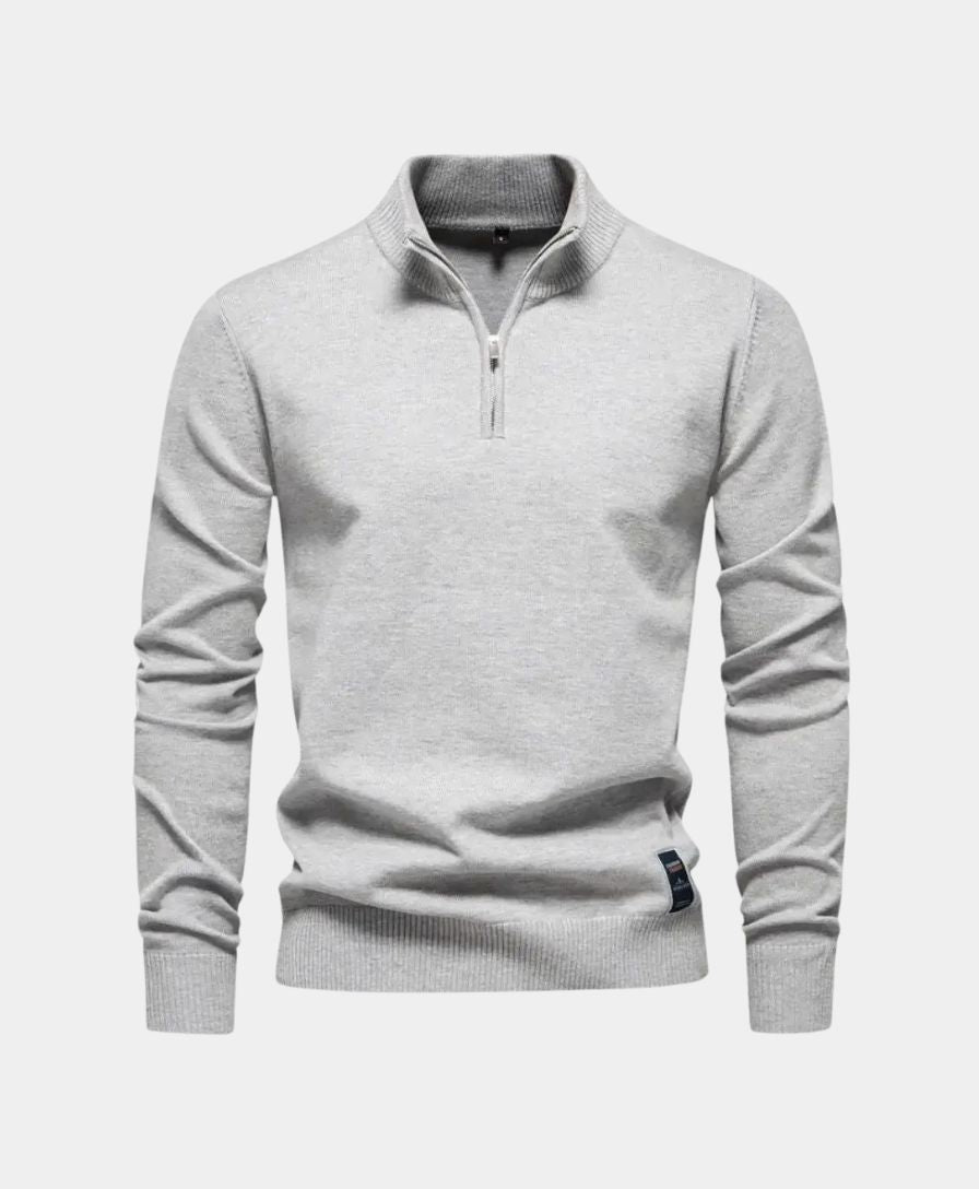 Jersey Con Medio Cierre Y Cuello Alto Para Hombre | Ideal Para Uso Diario