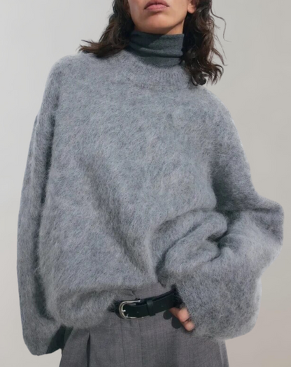 Suéter Oversized Con Diseño Liso Para Mujer | Ideal Para Otoño E Invierno