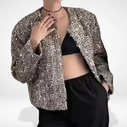Chaqueta De Media Temporada Con Detalles Decorativos Para Mujer | Ideal Para Salidas Y Eventos