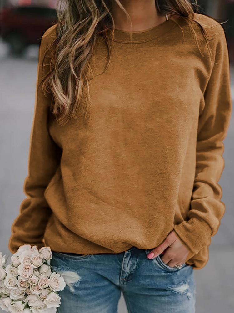 Sudadera de Cuello Redondo y Mangas Largas para Mujer | Ideal para Uso Diario en Días Frescos