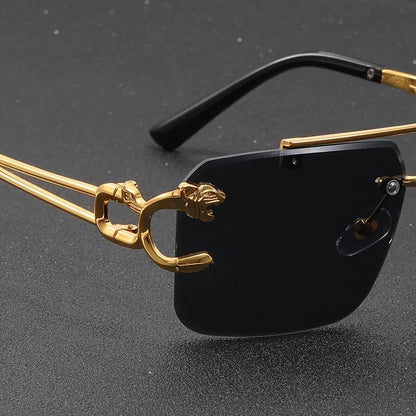 Gafas de Sol sin Montura de Inspiración Retro para Hombres | Ideal para Uso Diario