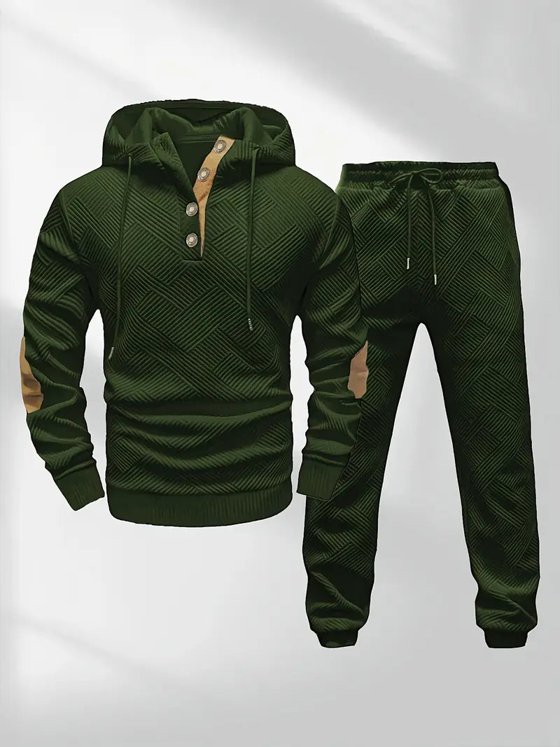 Conjunto de Dos Piezas con Sudadera con Capucha y Pantalón para Hombre | Ideal para Uso Diario