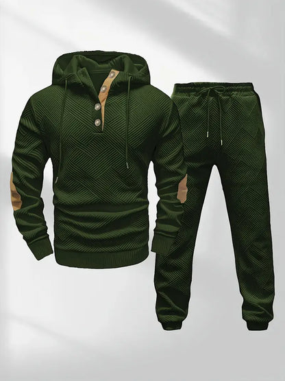 Conjunto de Dos Piezas con Sudadera con Capucha y Pantalón para Hombre | Ideal para Uso Diario