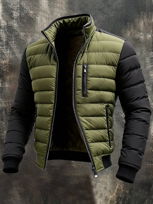 Chaqueta con Cremallera Frontal y Cuello Alto para Hombre | Ideal para Temporadas Frías