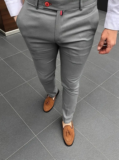 Pantalón De Traje Con Corte Ajustado Para Hombres | Ideal Para Uso Profesional Y Formal