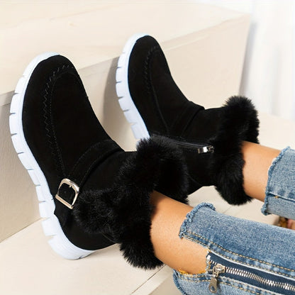 Botas con Cremallera Lateral y Detalle de Correa para Mujer | Ideal para Temporada de Invierno