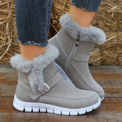 Botas con Cremallera Lateral y Detalle de Correa para Mujer | Ideal para Temporada de Invierno