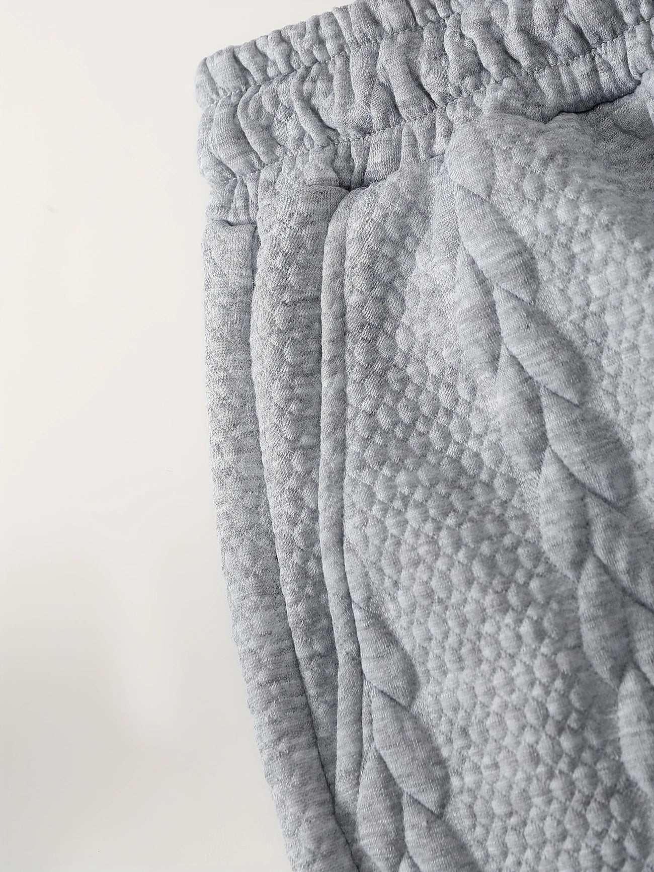 Conjunto de Dos Piezas con Motivo Trenzado en Relieve para Mujer | Ideal para Uso Diario