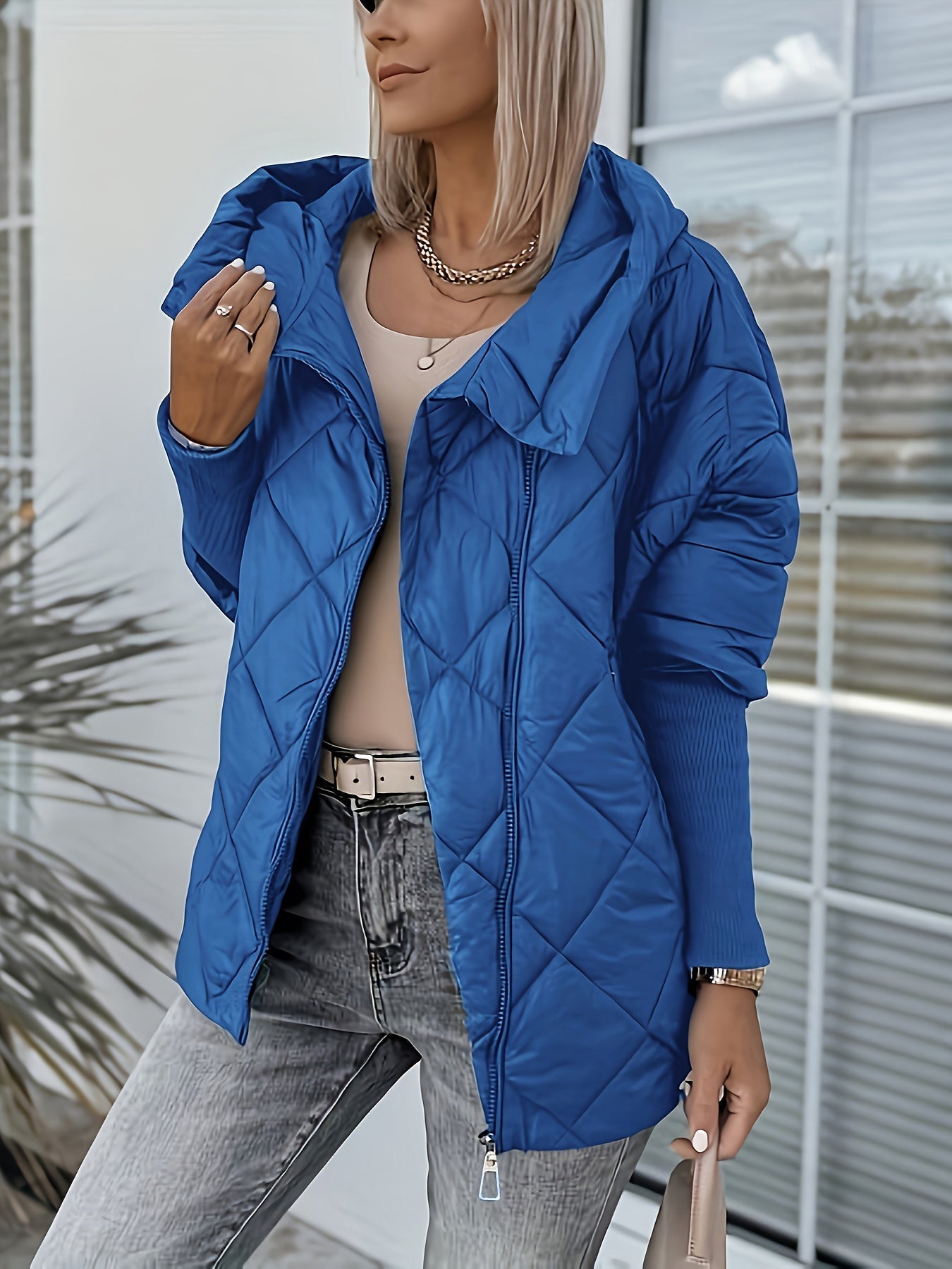 Chaqueta Con Capucha Y Cierre De Cremallera Para Mujer | Ideal Para Actividades Diarias Y Exterior