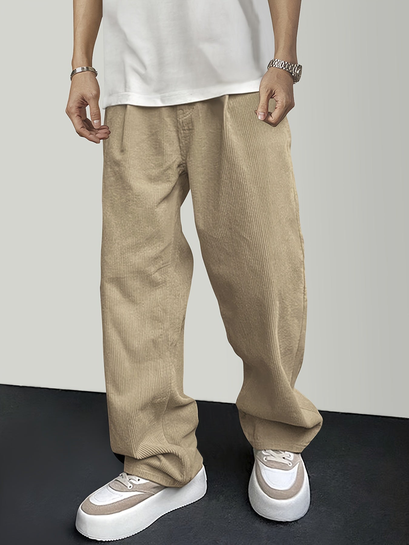 Pantalón Con Corte Recto Y Cintura Ajustable Para Adultos | Ideal Para Uso Diario E Informal