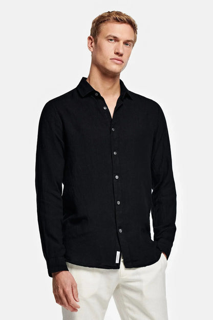 Camisa de Manga Larga con Corte Estándar para Hombre | Ideal para Uso Diario