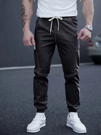 Pantalón Tobillero Con Cintura Elástica Y Cordón Para Hombre | Ideal Para Uso Diario Y Actividades Ligeras
