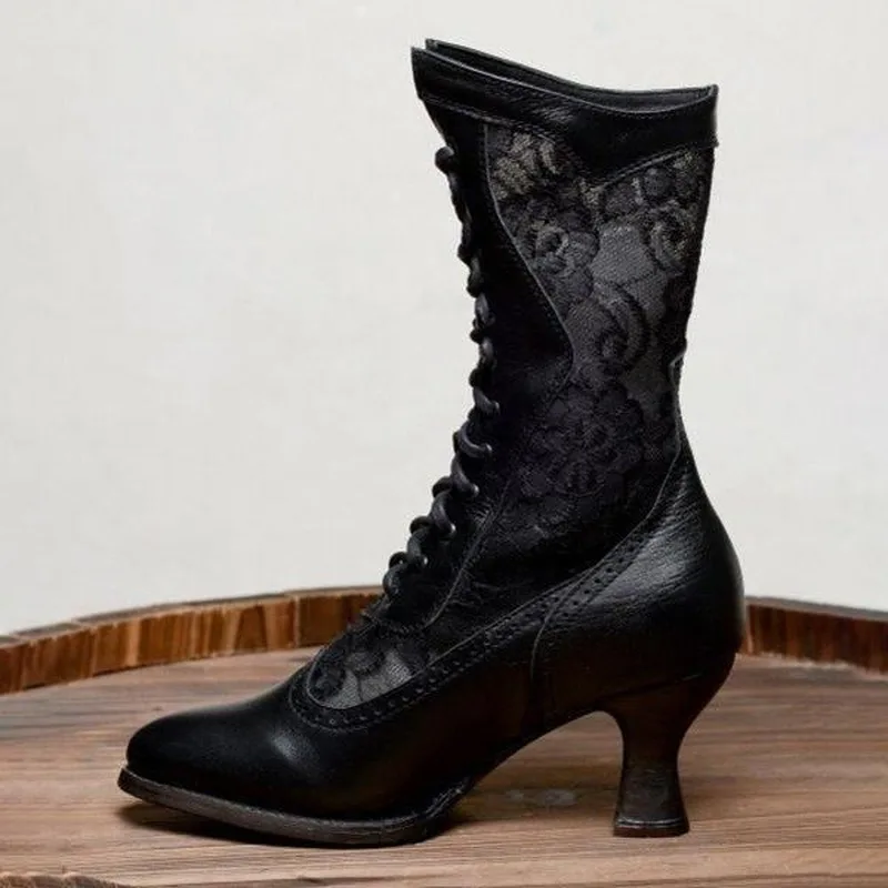 Botines Con Cremallera Lateral Y Tacón Medio Para Mujer | Ideal Para Otoño E Invierno