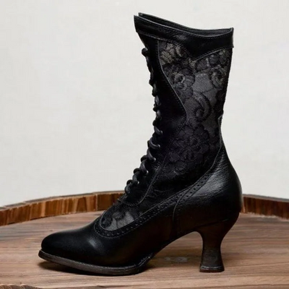 Botines Con Cremallera Lateral Y Tacón Medio Para Mujer | Ideal Para Otoño E Invierno