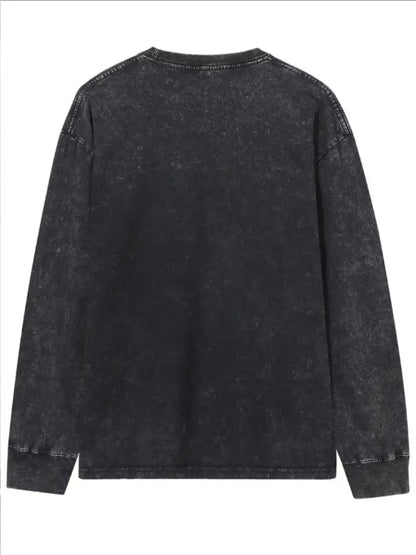 Camisa de Manga Larga con Efecto de Color Deslavado para Hombre | Ideal para Uso Diario