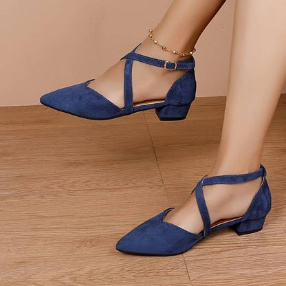Zapatos De Punta Con Correa Y Suela Plana Para Mujer | Ideales Para Uso Diario Y Contextos Formales