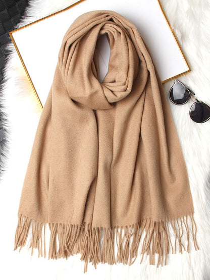 Bufanda de Formato Grande con Flecos para Mujer | Ideal para Otoño e Invierno