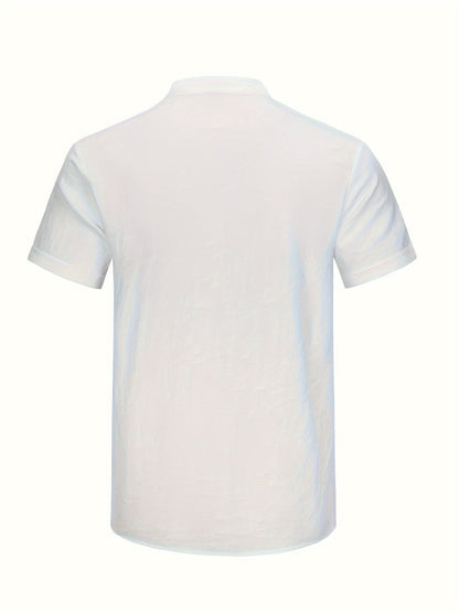 Camisa de Manga Larga con Cuello Alto para Hombre | Ideal para Uso Diario y Ocasiones Informales
