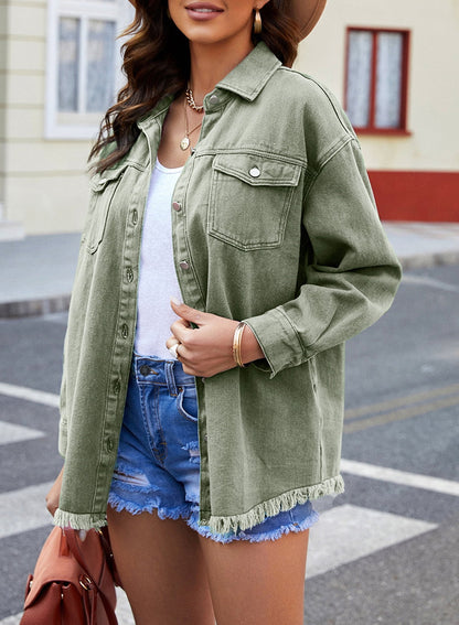 Chaqueta con Botones y Corte Holgado para Mujer | Ideal para Uso Diario
