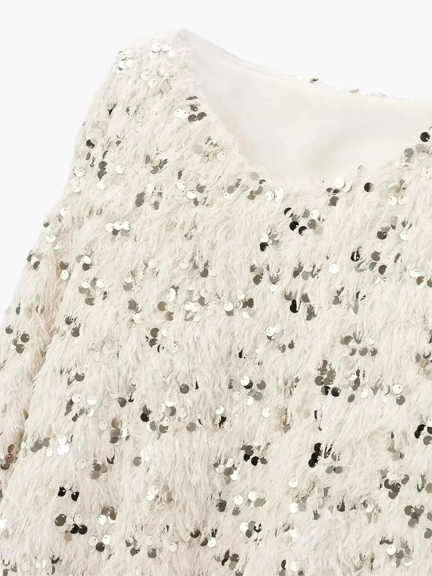 Jersey De Punto Con Detalles De Lentejuelas Y Manga Larga Para Mujer | Ideal Para Eventos Y Uso Casual
