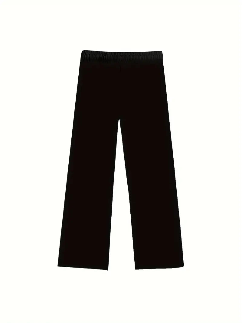 Pantalón Casual de Corte Recto y Amplio con Cintura Elástica para Hombre | Ideal para Uso Diario