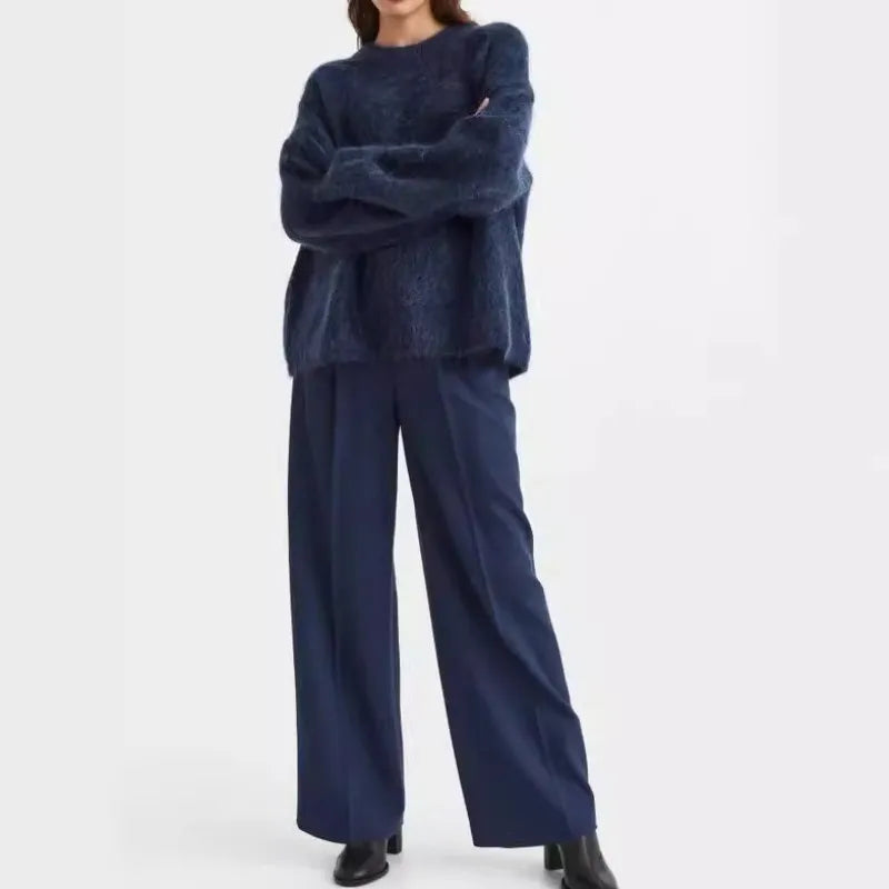 Suéter Oversized Con Diseño Liso Para Mujer | Ideal Para Otoño E Invierno
